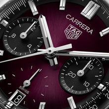 Load image into Gallery viewer, TAG Heuer - Carrera 39 mm Chronograph Glass Box Purple Dial - CBS2219.FC6607