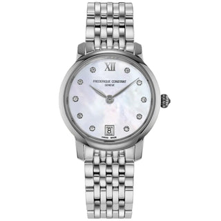Frederique Constant - Slimline Women's Mother of Pearl Diamond Dial - FC-220MPWD1S26B