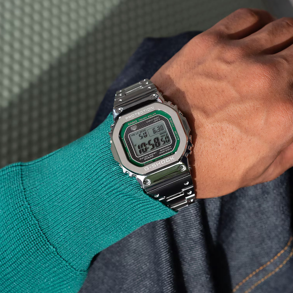 Casio G-Shock FULL METAL 5000 Series Steel Green Dial - GMWB5000D-3