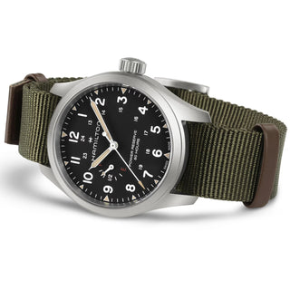 Hamilton - Khaki Field 40 mm Power Reserve Black Dial NATO Strap - H69509930