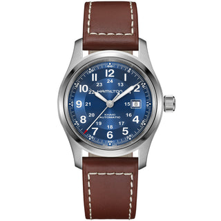 Hamilton - Khaki Field 42 mm Automatic Blue Dial Leather - H70605540
