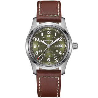 Hamilton - Khaki Field 42 mm Automatic Green Dial Leather - H70605560