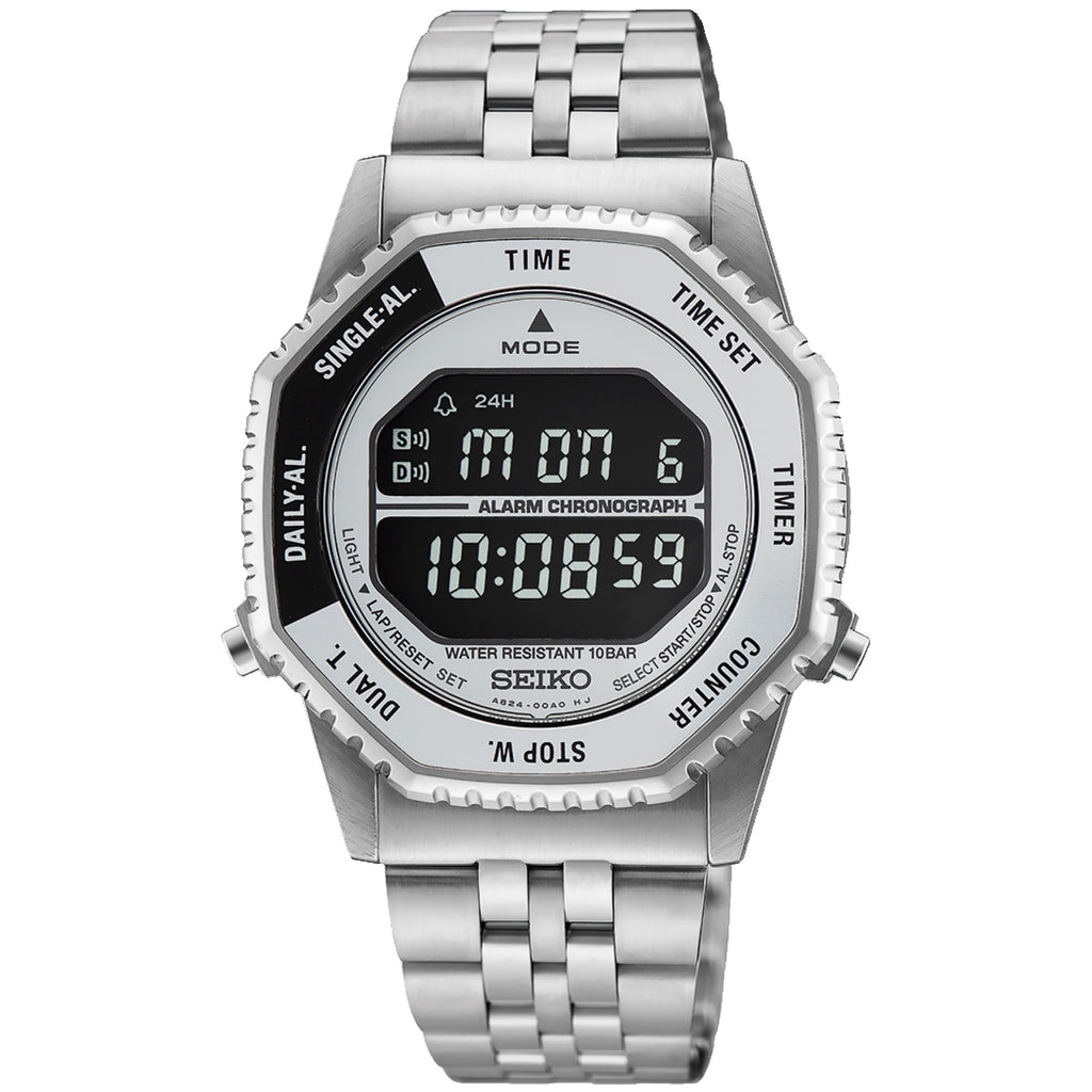 Seiko - Rotocall 1982 "Astronaut" Octagonal Rotary Black-Silver Bezel - HFL002