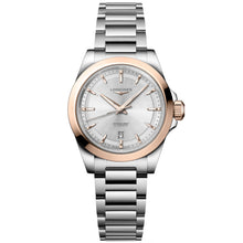 Load image into Gallery viewer, Longines - Conquest 30 mm Automatic Steel 18k Pink Gold Cap - L33205726