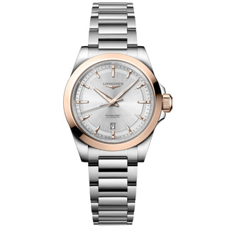 Longines - Conquest 30 mm Automatic Steel 18k Pink Gold Cap - L33205726