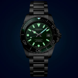 Longines - HyroConquest 39 mm Automatic Green Bezel Green Dial - L37794066
