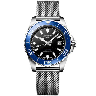 Longines - HyroConquest 39 mm Automatic Blue Bezel Black Dial - L37794906