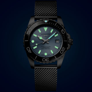 Longines - HyroConquest 39 mm Automatic Black Bezel Frosted Blue Dial - L37794996