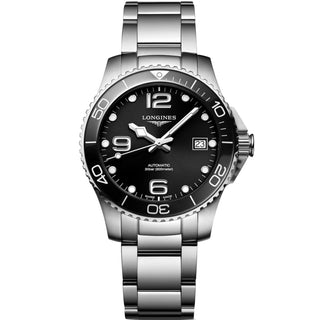 Longines - HydroConquest 39 mm Black Dial Stainless Bracelet Automatic - L37804566