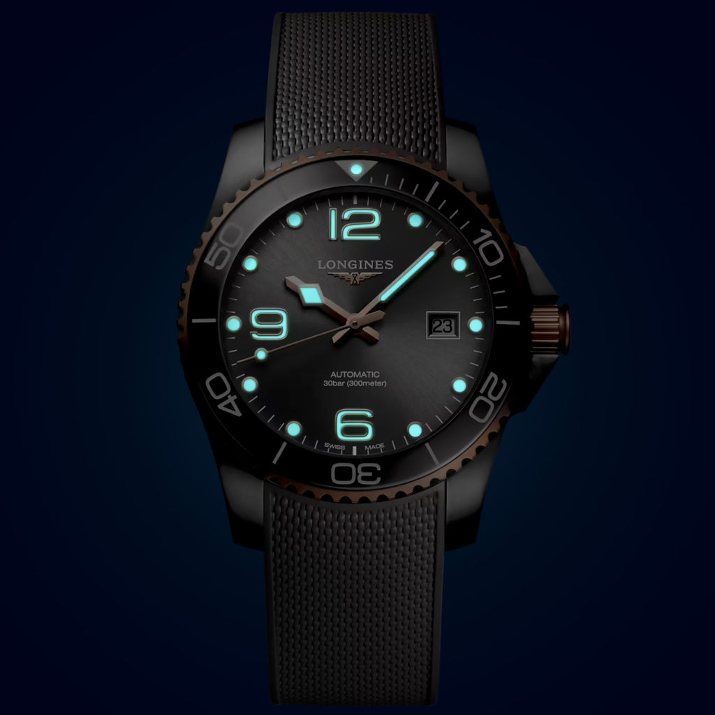 Longines - HydroConquest 41 mm Gray Dial Two-Tone Bezel - L37813789