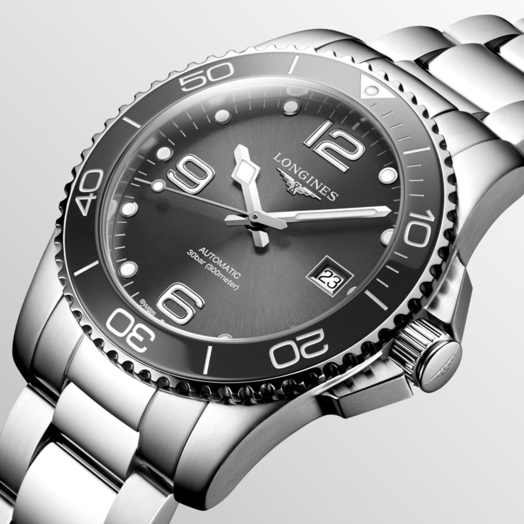 Longines - HydroConquest 41 mm Automatic Grey Sunray Dial - L37814766