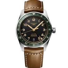 Load image into Gallery viewer, Longines - Spirit Zulu Time GMT 39 mm Green Bezel Anthracite Dial - L38024632