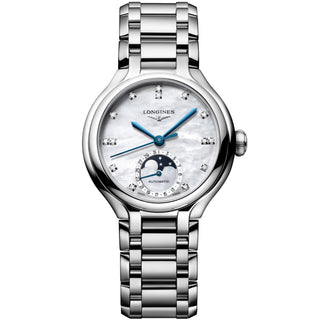 Longines - PrimaLuna 34mm Moonphase Women's Mother of Pearl Diamond Dial - L81264876