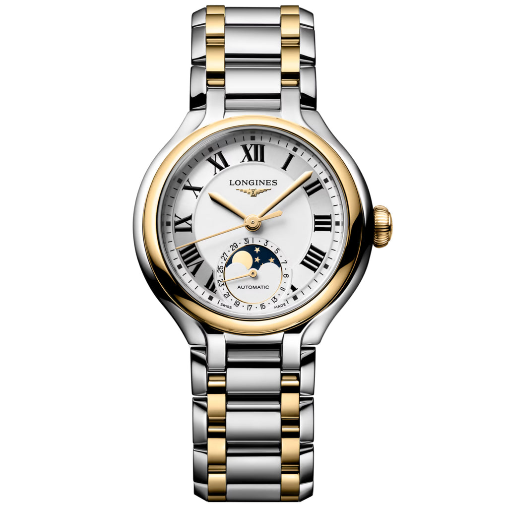 Longines - Primaluna Monnphase 34 mm Two-Tone 18k Yellow Gold Cap - L81265797