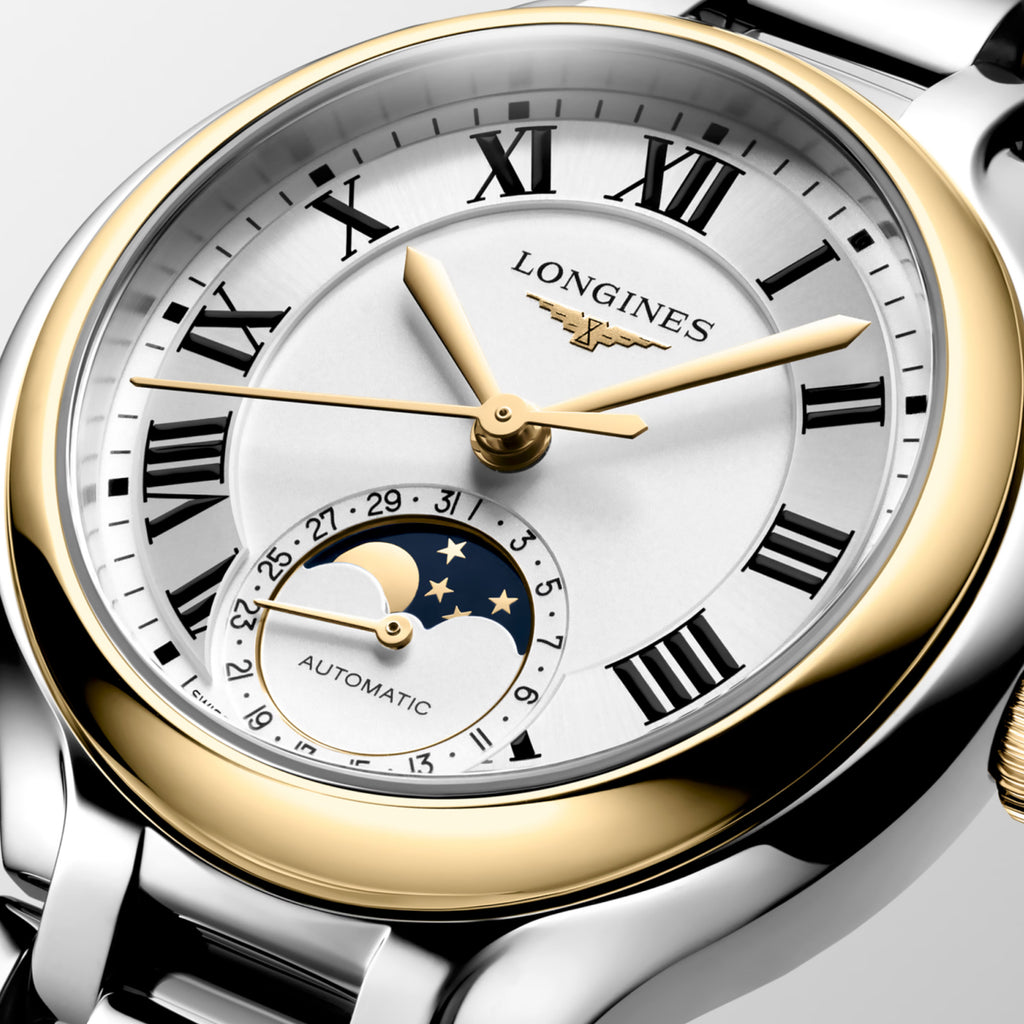 Longines - Primaluna Monnphase 34 mm Two-Tone 18k Yellow Gold Cap - L81265797