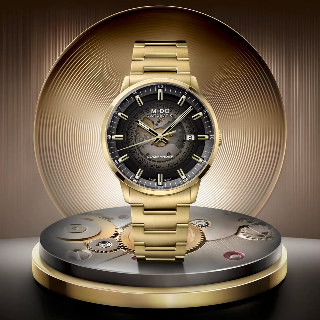 Mido - Commander Gradient 40 mm Yellow Gold PVD - M0214073341101