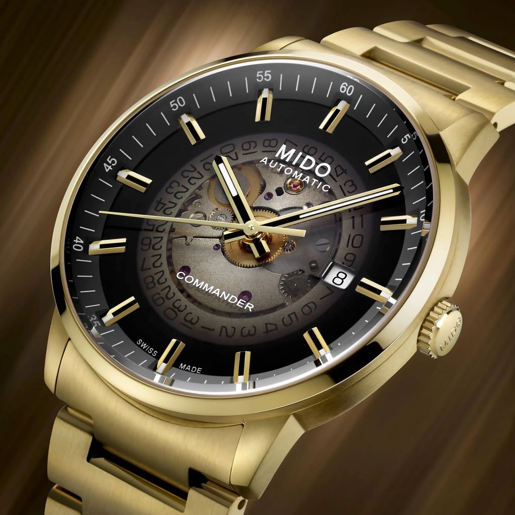 Mido - Commander Gradient 40 mm Yellow Gold PVD - M0214073341101