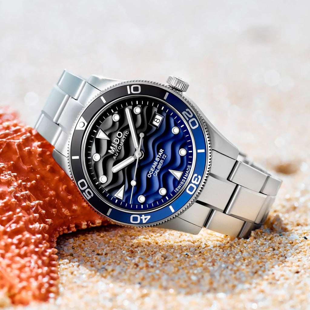 Mido - Ocean Star 39 mm Blue Gradient Wave Dial - M0269071104100