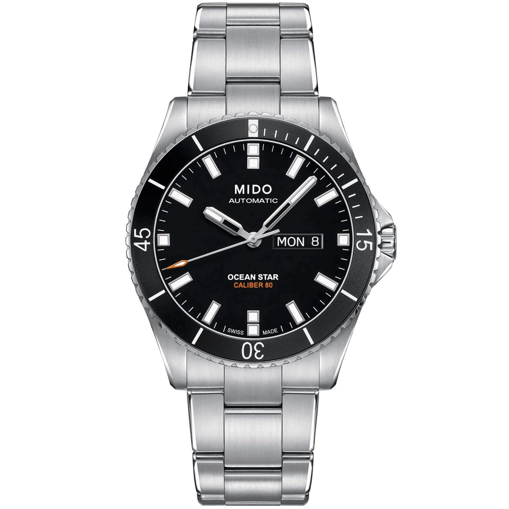Mido - Ocean Star 200 Black Dial Day Date 42.5 mm - M0264301105100