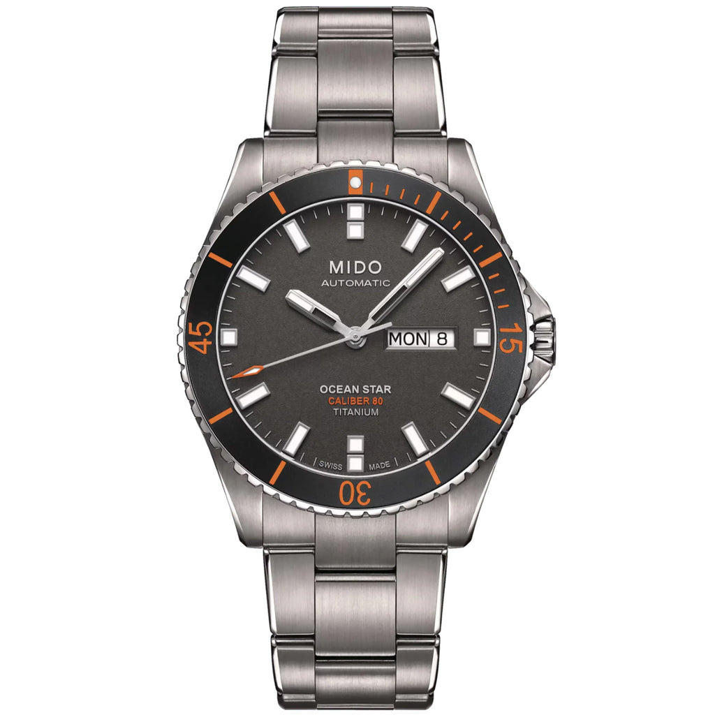 Mido - Ocean Star 200 Antracite Dial Titanuim Case 42.5 mm - M0264304406100
