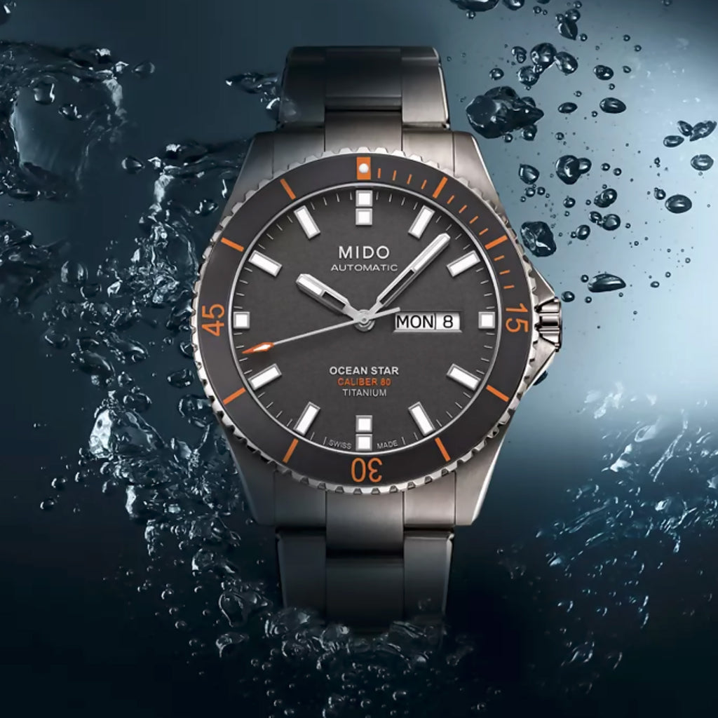 Mido - Ocean Star 200 Antracite Dial Titanuim Case 42.5 mm - M0264304406100