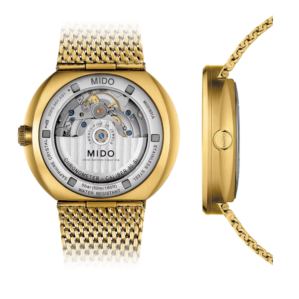 Mido - Commander Icone 42 mm COSC Chronometer Yellow Gold PVD - M0316313302100