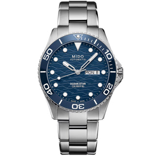 Mido - Ocean Star 200C Blue Dial Ceramic Bezel 42.5 mm - M0424301104100