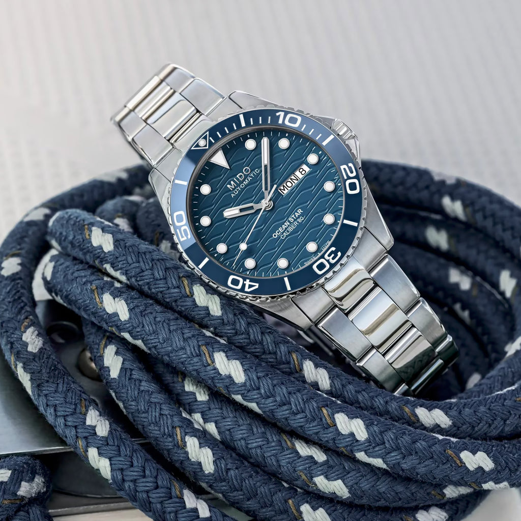 Mido - Ocean Star 200C Blue Dial Ceramic Bezel 42.5 mm - M0424301104100