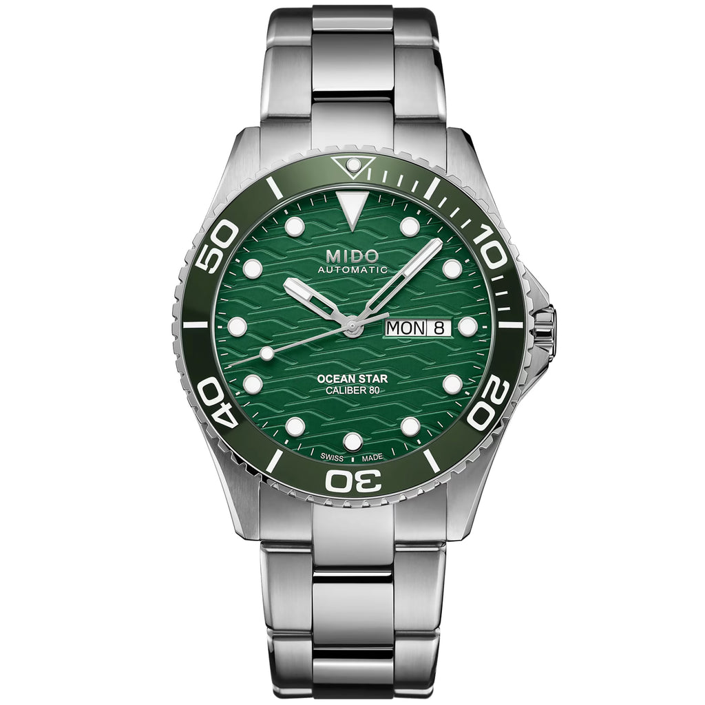Mido - Ocean Star 200C Green Dial Ceramic Bezel 42.5 mm - M0424301109100