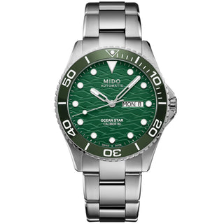 Mido - Ocean Star 200C Green Dial Ceramic Bezel 42.5 mm - M0424301109100