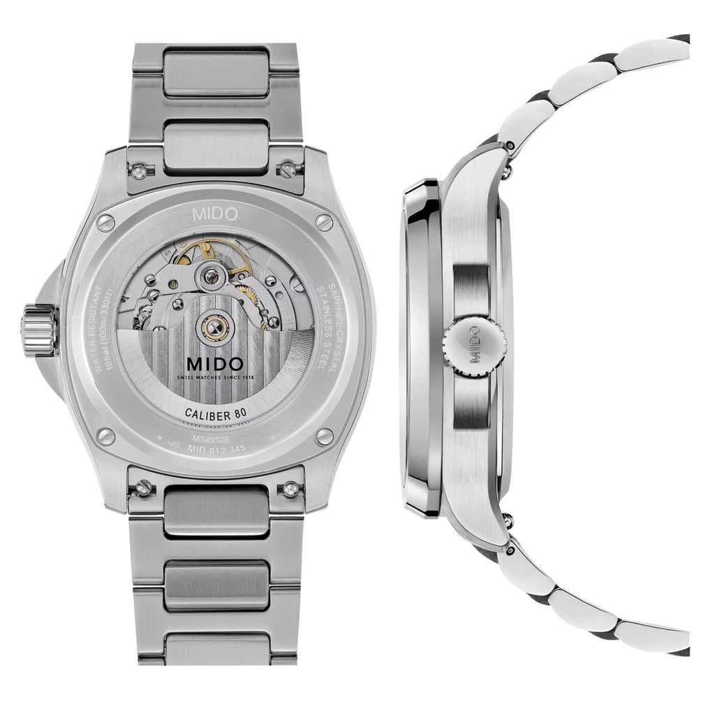 Mido - Multifort TV Big Date Green Dial Steel Bracelet - M0495261109100