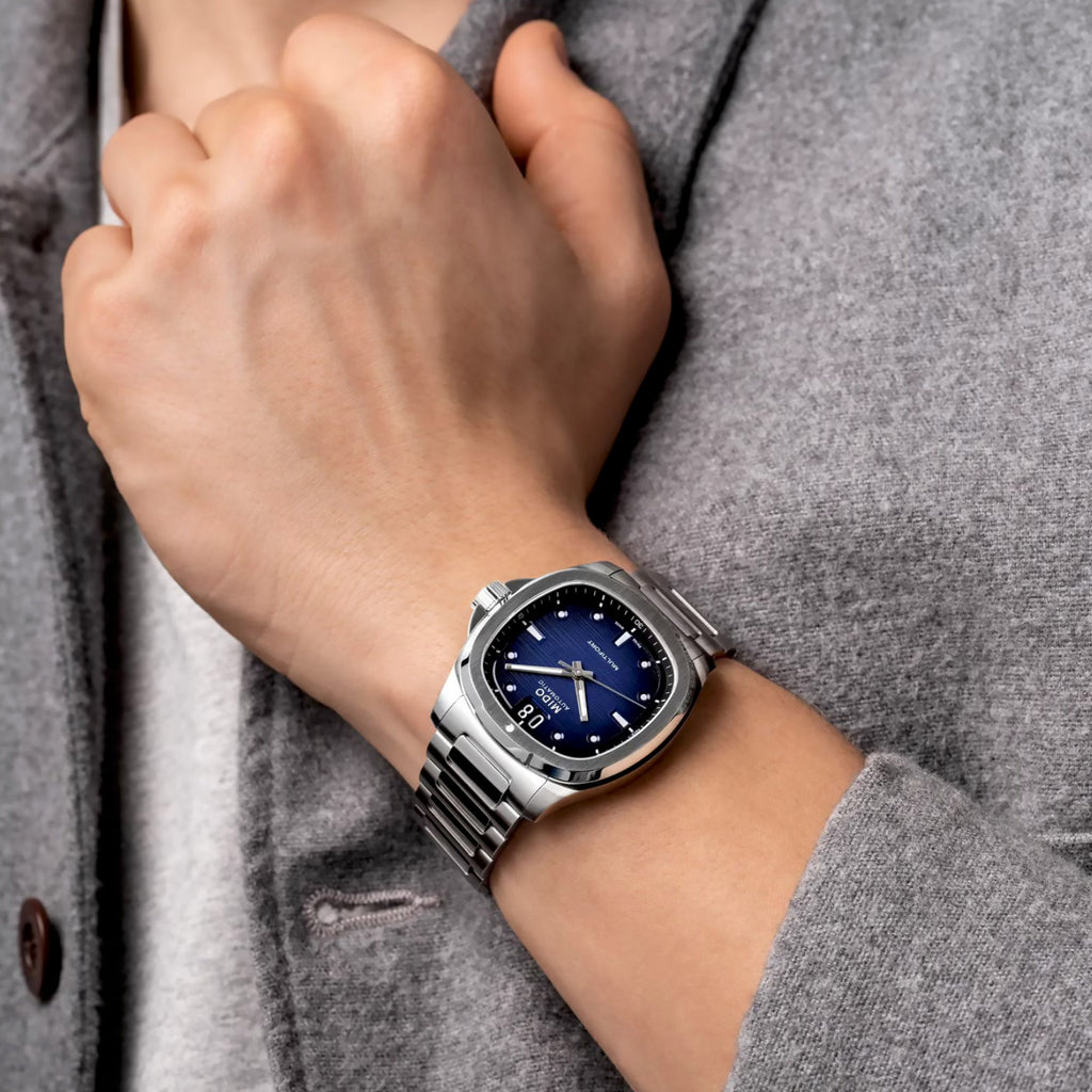 Mido - Multifort TV Big Date Blue Dial Steel Bracelet - M0495261104100