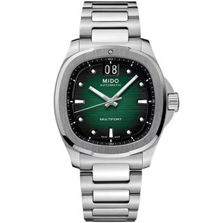 Mido - Multifort TV Big Date Green Dial Steel Bracelet - M0495261109100