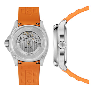Mido - Multifort TV Big Date Rubber Orange Strap - M0495261708100