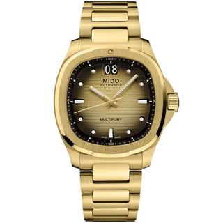 Mido - Multifort TV Big Date Yellow Gold PVD Champagne Dial - M0495263302100