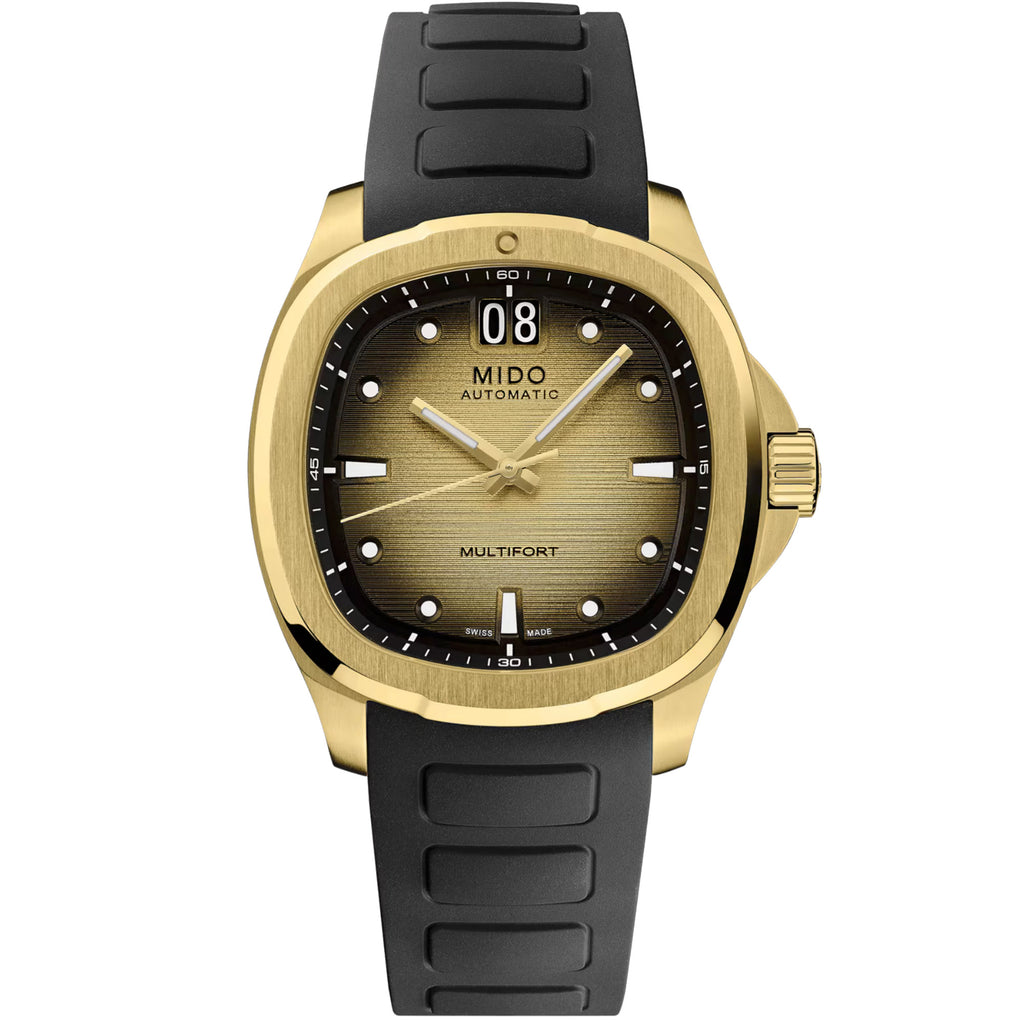 Mido - Multifort TV Big Date Yellow Gold PVD Champagne Dial - M0495263302100