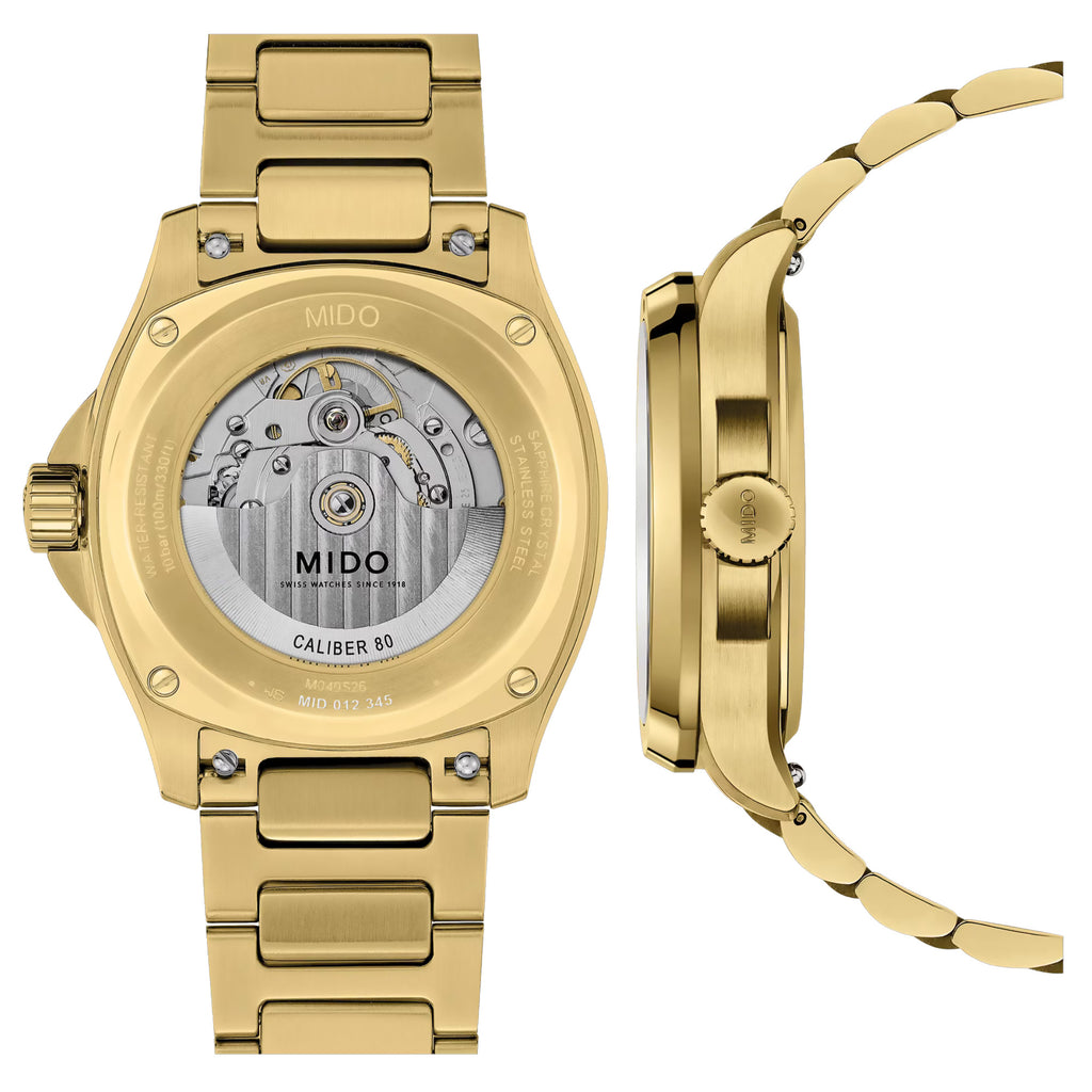 Mido - Multifort TV Big Date Yellow Gold PVD Champagne Dial - M0495263302100