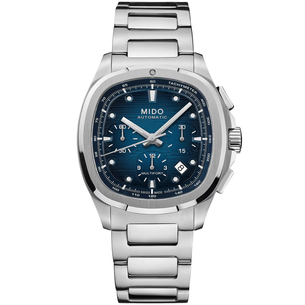 Mido - Multifort TV Chronograph Blue Dial Steel Bracelet - M0495271104100