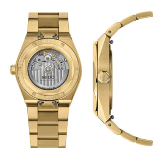 Mido - Multifort 8 One Crown Yellow Gold PVD Blue Dial - M0555073304100