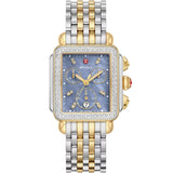 Michele - Deco Two-Tone Blue Mother Of Pearl Diamond Dial & Bezel - MWW06A000809