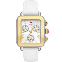 Load image into Gallery viewer, Michele - Deco Sport Chronograph Gold-Plated White Silicone Band - MWW06K000069