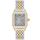 Michele - Deco Mid Two-Tone 18K Gold-Plated Diamond Watch - MWW06V000132