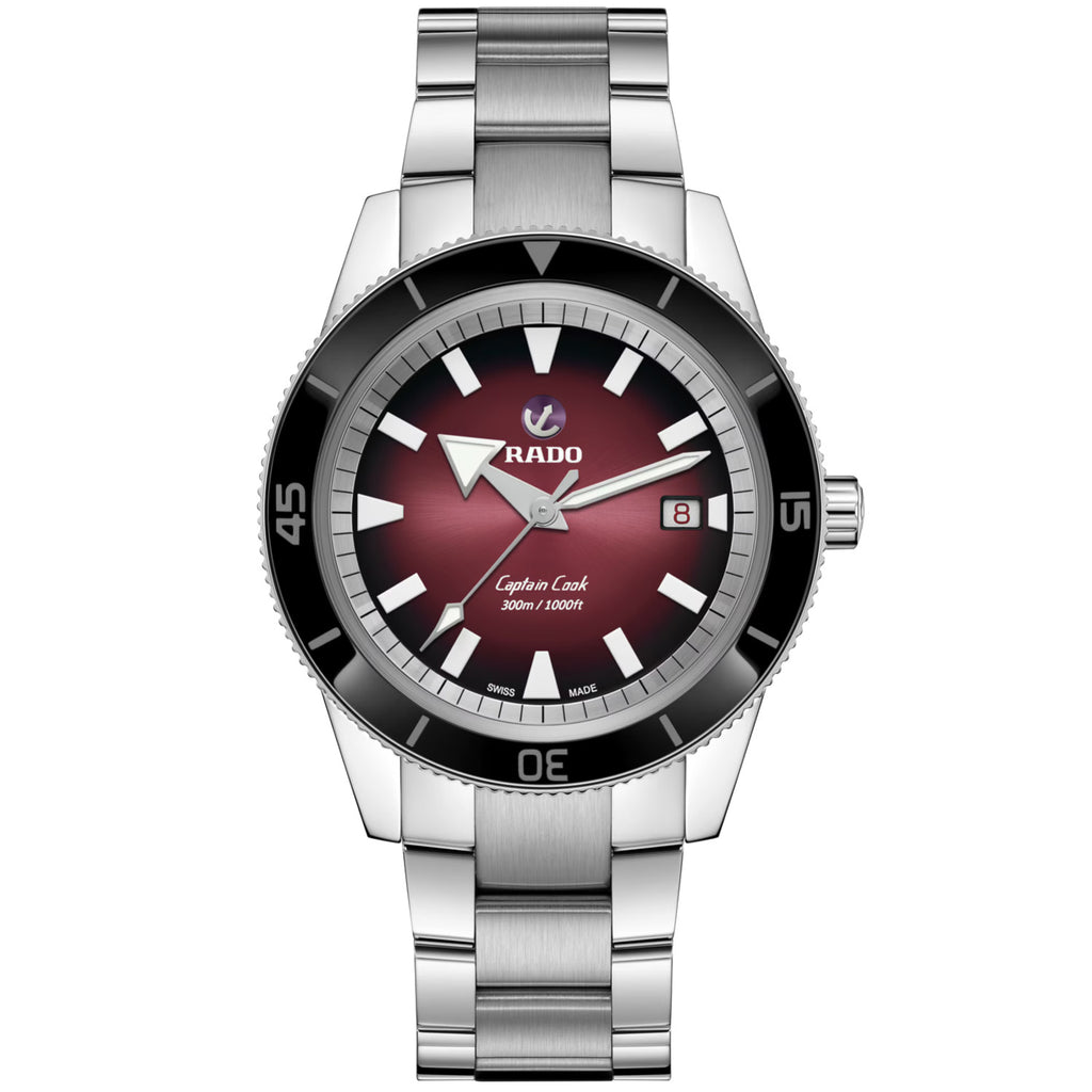 Rado - Captain Cook 42 mm Gradient Black & Dark Red Dial Automatic - R32105353