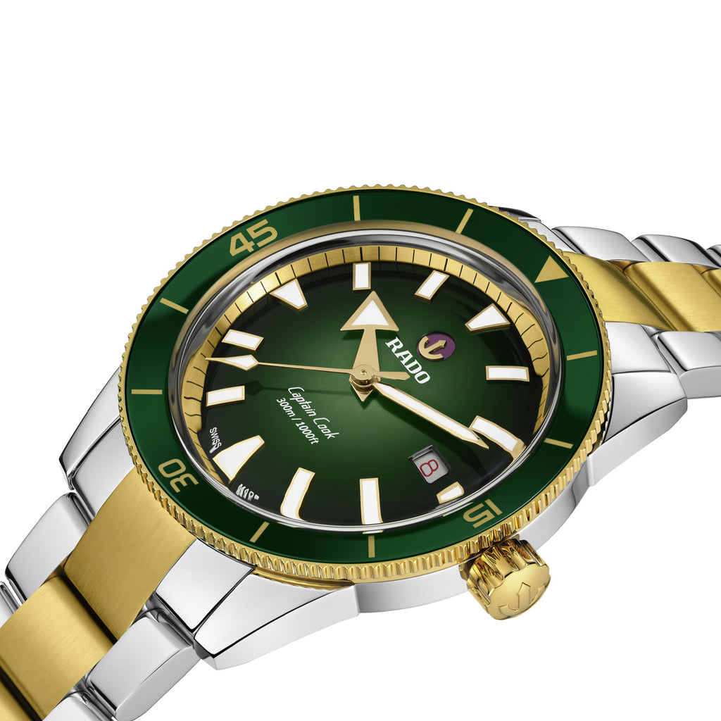 Rado - Captain Cook 42 mm Green Dial Two Tone Automatic - R32138303