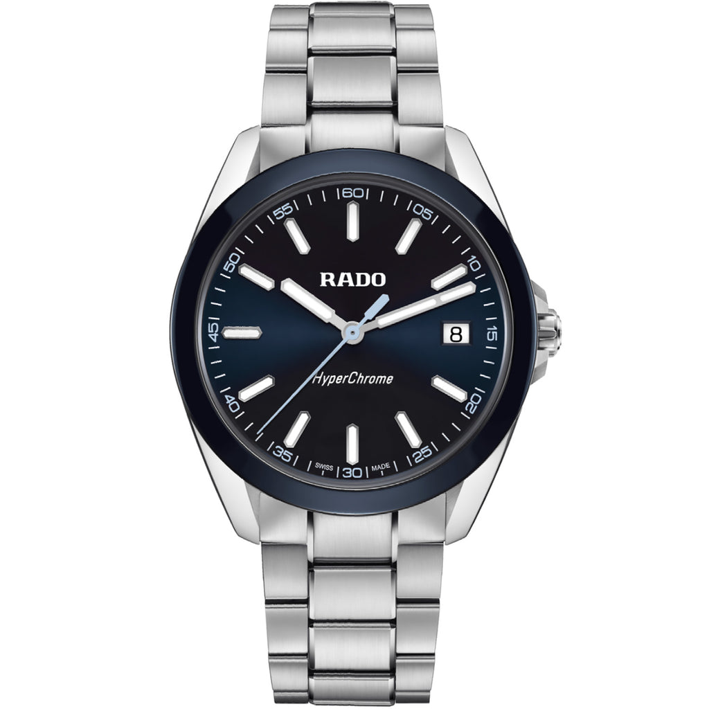Rado - HyperChrome 41.5 mm Blue Dial Date Steel Bracelet - R32280203