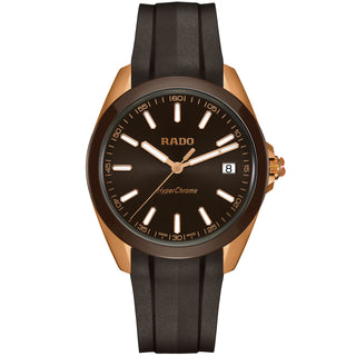 Rado - HyperChrome 41.5 mm Brown Sun-ray Dial Rubber Strap - R32281309