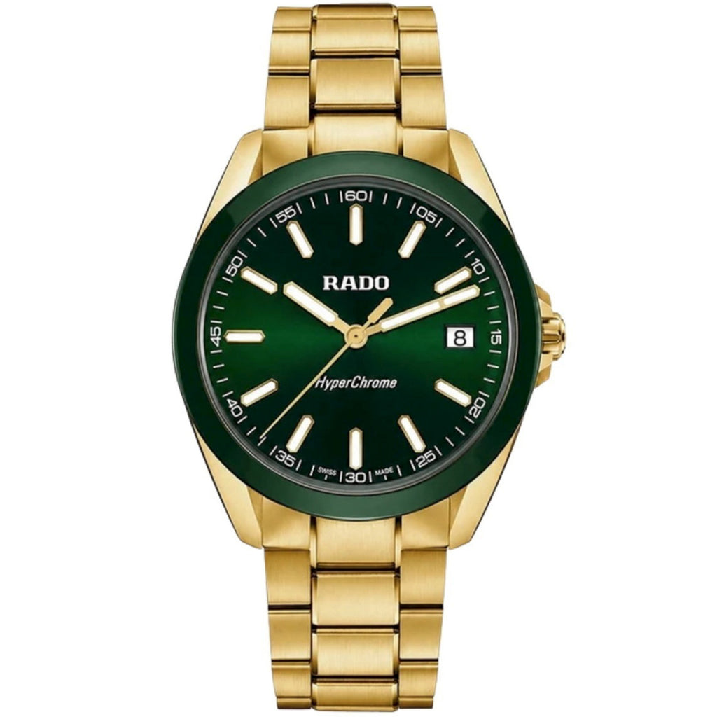 Rado - HyperChrome 41.5 mm Green Dial Date Steel Bracelet - R32283313