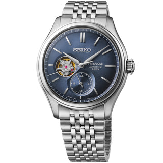 Seiko - Presage Classic Open Heart Blue Dial Bracelet - SPB527