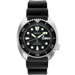 Seiko - Turtle 200 m Diver Black Dial Rubber Strap - SRPE93