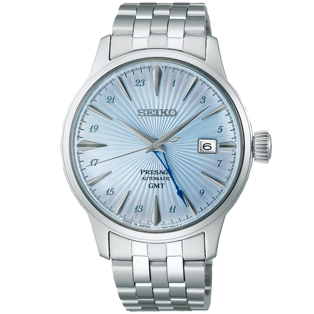 Seiko - Presage Cocktail Time GMT 40 mm Light Blue Dial - SSK037